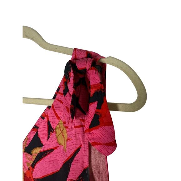 J.Crew Bruna Tie Shoulder Sleeveless V Neck Tropical Top Size Small - Picture 6 of 7